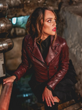 Women's Genuine Lambskin Leather Motorcycle Jacket