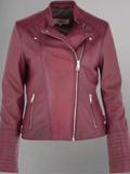 Womens Long Sleeve Zip Up Short Moto Jackets