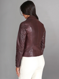 Women's Genuine Lambskin Leather Motorcycle Jacket