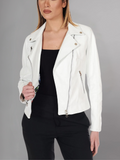 Women's Genuine Lambskin Leather Motorcycle Jacket