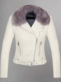 Women’s Faux Fur Quilted Moto Jacket