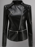 Women Black Motorcycle Leather Jacket