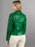 Women's Genuine Lambskin Leather Motorcycle Jacket