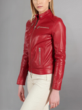 Womens Top Gun Vegan Black Leather Jacket