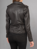 ALmi Women Cool Leather Fall Short Motorcyle Jacket
