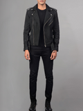 Allaric Alley Mocha Leather Biker Jacket