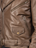 Allaric Alley Mocha Leather Biker Jacket