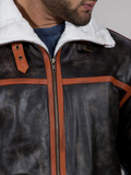 Alpine Brown Fur Leather Jacket
