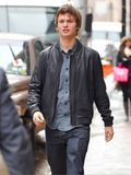 Ansel Elgort Leather Jacket
