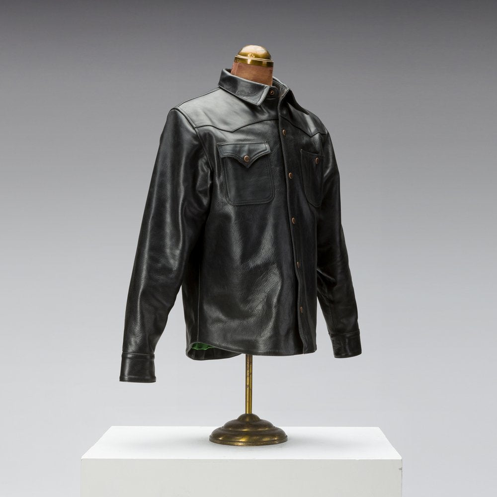Men Real Black Soft Leather Shirt Jacket Suede Slim Fit Men Vintage
