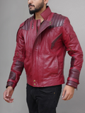 Black Short Collar Biker Genuine Sheepskin Leather Jacket