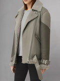 Blanche Rusty Brown Oversized Shearling Jacket