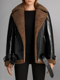 Blanche Rusty Brown Oversized Shearling Jacket