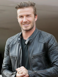 Brand New Men's David Beckham Leather Biker Jacket