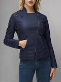 Brown Long-Sleeve Moto Jacket - Women & Plus