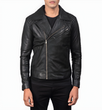 Danny Quilted Brown Leather Biker Jacket