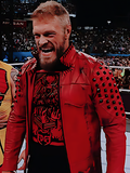 Edge SummerSlam Studded Red Leather Jacket