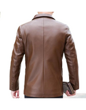 JE.Fashion Brown Formal Blazer Made From Sheep Leather