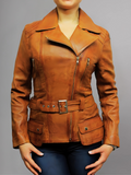 Elektra Classic Quilted Fashion Biker Casual Stylish Women Leather Jacket