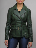 Elektra Classic Quilted Fashion Biker Casual Stylish Women Leather Jacket