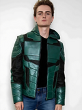 Forest Green Armor Leather Jacket