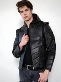 Forest Green Armor Leather Jacket