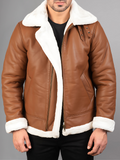 Francis B-3 Brown Leather Bomber Jacket