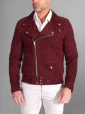 GENUINE COWHIDE LEATHER BRANDO LEATHER JACKET