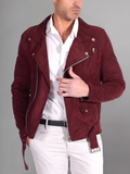 GENUINE COWHIDE LEATHER BRANDO LEATHER JACKET