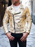 GENUINE COWHIDE LEATHER BRANDO LEATHER JACKET