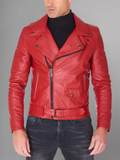 GENUINE COWHIDE LEATHER BRANDO LEATHER JACKET