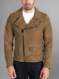 GENUINE COWHIDE LEATHER BRANDO LEATHER JACKET