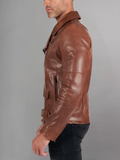 GENUINE COWHIDE LEATHER BRANDO LEATHER JACKET