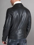 GENUINE COWHIDE LEATHER BRANDO LEATHER JACKET