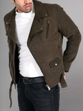 GENUINE COWHIDE LEATHER BRANDO LEATHER JACKET