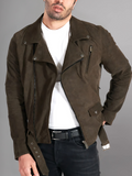 GENUINE COWHIDE LEATHER BRANDO LEATHER JACKET