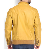 Men Yellow Quilted Shoulder Jacket