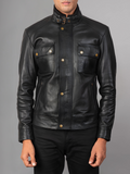 Jaxon Brown Men’s Safari Leather Jacket
