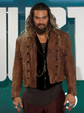 Justice League Aquaman Distressed Leather Jacket