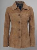 Kandis Brown Woman Suede Coat