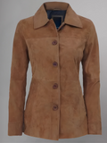 Kandis Brown Woman Suede Coat