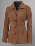 Kandis Brown Woman Suede Coat