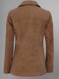 Kandis Brown Woman Suede Coat