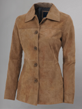 Kandis Brown Woman Suede Coat