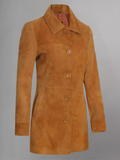 Kandis Brown Woman Suede Coat