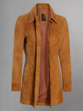 Kandis Brown Woman Suede Coat