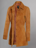 Kandis Brown Woman Suede Coat