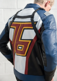 Kid's Overwatch Soldier 76 John Jack Morrison Sheep Leather Jacket Blue
