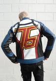 Kid's Overwatch Soldier 76 John Jack Morrison Sheep Leather Jacket Blue