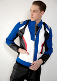 Kid's Overwatch Soldier 76 John Jack Morrison Sheep Leather Jacket Blue
